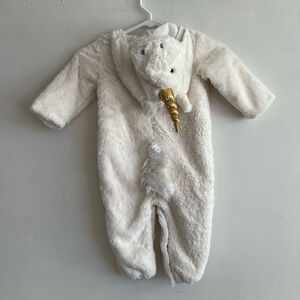 Pottery Barn Kids Unisex Jumpsuit, 12-24M, White